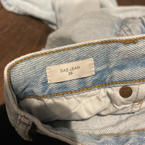light blue denim pacsun dad jean size 26, with rips - Picture 5 of 5